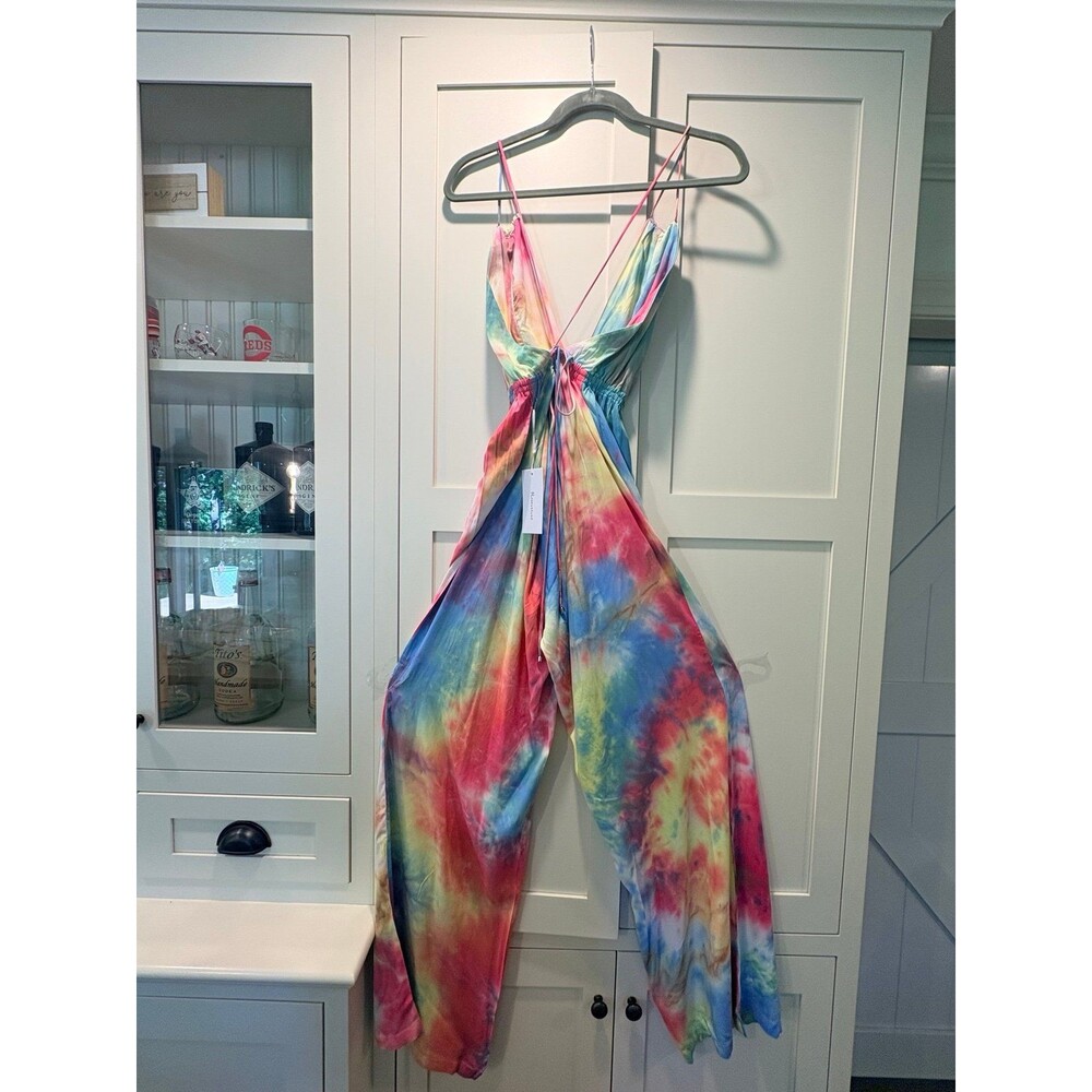 Rose Velvet Tie-Dye Lightweight Boutique Jumpsuit - Picture 2 of 8